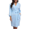 Comfortable Soft Polyester Knitted Bathrobe